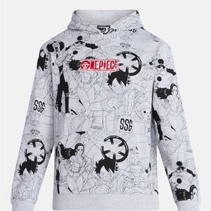 Onepiece Graphic Men’s Hoodie - Light Gray